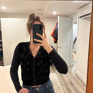 Banana republic embroidered cardigan